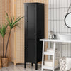 5-Tier Bathroom Floor Cabinet Tall Narrow Storage Cabinet Organizer w/Doors