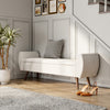 Upholstered Linen Bed End Bench Ottoman Storage Stool Padded Hallway Window Seat
