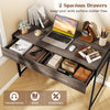 Multipurpose Computer Workstation Vanity Table-Gray
