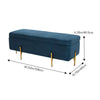 Flannel Fabric Upholstered Arm Bench Bed End Window Seat Ottoman Storage Stool