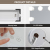 LED Hollywood Makeup Mirror Large Vanity Light Mirror with 14 Dimmable LED Bulbs