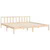 GuyAna Bed Frame with Headboard 200x200 Solid Wood,Platform Bed Frame,For N5W6