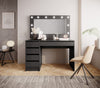 Graphite Desk Dressing Table Drawer Left Right Grey Anthracite