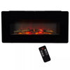 Electric Wall-Mounted Fireplace Heater with Flame Effect, Remote Control, Timer