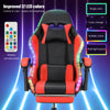 Gaming Chair with RGB LED illuminat Ergonomic Computer Chair Swivel Office Red