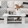 2-tier Modern Coffee Table Center Cocktail Table-White