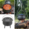 3 Legged Cast Iron Potjie Pot Pre Seasoned Camping Pot Dutch Oven Food Stew Pot