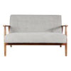 2 Seater Solid Wood Frame Sofa Loveseat Button Medium Soft Armchair Couch Settee