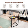 Sofa Side Table C-Shaped Industrial Coffee Snack Table Laptop Stand-Coffee