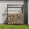 Garden Metal Storage Logs Shed Firewood Rack with Cover Log Storage Wood Holder