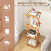 Free Standing Shoe Rack Entryway Folding Plant Rack-Natural