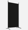 2-Panel Room Divider Black Paravent Freestanding Fabric Privacy Screen Partition