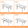 Adjustable Dining Table Extendable Marble Stone Kitchen Table For Small Spaces