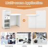 Office Reception Desk Front Counter Desk w/ Adjustable Shelf-White