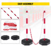 VEVOR 4pcs Safety Barrier Security Stanchion Plastic Post Base Kit w/ 32ft Chain