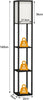 Floor Lamp with Wooden Shelf Interior Lighting Wooden Floor Lamp