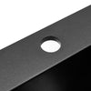 Ultra deep Undermount Quartz Stone Kitchen Sink with Strainer Basin Matt Black