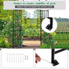 218x119x44CM Steel Garden Arch for Wedding & Climbing Plants with Stakes