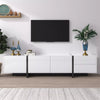 Modern TV Unit Cabinet TV Stand with Storage For Living Room High Gloss White