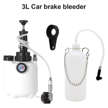 3L BRAKE SYSTEM CLUTCH FLUID PRESSURE BLEEDER BLEEDING BOTTLE KIT CAR BLEED TOOL