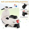 COSTWAY Licensed Vespa Kids Ride on Motorcycle 6VBattery Powered Motorbike-White