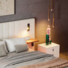 Panel Plush Velvet Upholstered Bed Frame Double With Headboard Built-In Lights