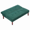 Fabric Sofa Bed 2 Seater Padded Seat Sofabed Sleeper Lounge Recliner Couch Green