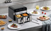 Dual Air Fryer Large Digital 9 L with Timer 8 Preset Functions Kitchen Cooking