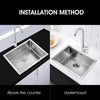 Undermount Sink Super Steel Stainless Bowl Single Kitchen Large Deep Square