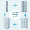 COSTWAY 4-Panel Wooden Room Divider 165cm Folding Privacy Screen