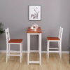 Breakfast Bar Table 2 X Stools Set Solid Pine Wood Kitchen Dining Chair