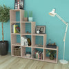 Staircase Bookcase Bookshelf Display Storage Box Unit Cubes 142 Oak Z1J7