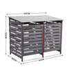 Double 240L Wheelie Bin Store Wooden Waste Bins Storage Hide Shed Outdoor Garden