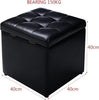Faux Leather Ottoman, Pouffe Storage Toy Box with Hinge Top Bench Seater Stool