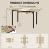 Wooden Expandable Dining Table Space Saving Compact 4-6 Seat Desk with Storage