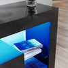 Modern High Gloss 140cm LED TV Stand Cabinet Unit Black Stroage Drawer Sideboard