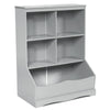 Toy Storage Organizer Childrens Multi-Functional Bookcase Toy Storage Bin-Grey