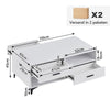 High Gloss Coffee Table MDF Drawer Shelf Storage Living Room Lounge Metal Legs
