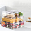 3-10x Clear Box Kitchen Pantry Fridge Organiser Food Storage Container with Lid