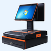 Cash Register POS System 15.6'' Touch Double Screen w/ Printer,Cash Drawer