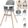 Convertible 6in1 Baby Toddler Infant Highchair Feeding Recliner Seat Table Chair