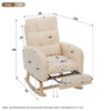 Rocking Chair with Footrest and Headrest Wooden Nursing Chairs for Living Room
