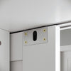 Modern 2 Sliding Door Wardrobe Matt White Storage Cupboards with 2 Hanging Rail