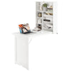 Foldable Floating Desk w/ 3-tier Tilt Storage Partition Wall Mounted Desk