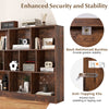 10-Cube Bookshelf 120 CM Wood Display Shelf with 2 Anti-Tipping Kits