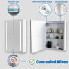 Bathroom Mirror with Shaver Socket Demister LED Illuminated Lights Touch Control