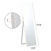 Silver White Rectangular Full Length Standing Mirror Metal Frame for Home Decor