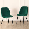 Set of 2,4,6 Velvet Suede Dining Chairs Upholstered seat Ergnomic with Metal Leg