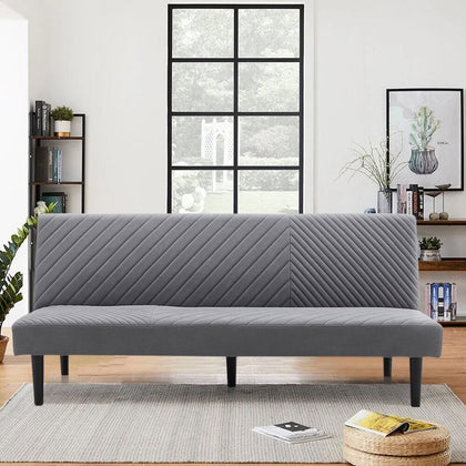 3 Seater sofa bed Sofa Couch w/ Adjustable Backrest Linen for Guest Room Grey