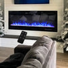 Electric Fireplace 80 inch Insert Wall Mounted LED Inset Fire Media Log Flames